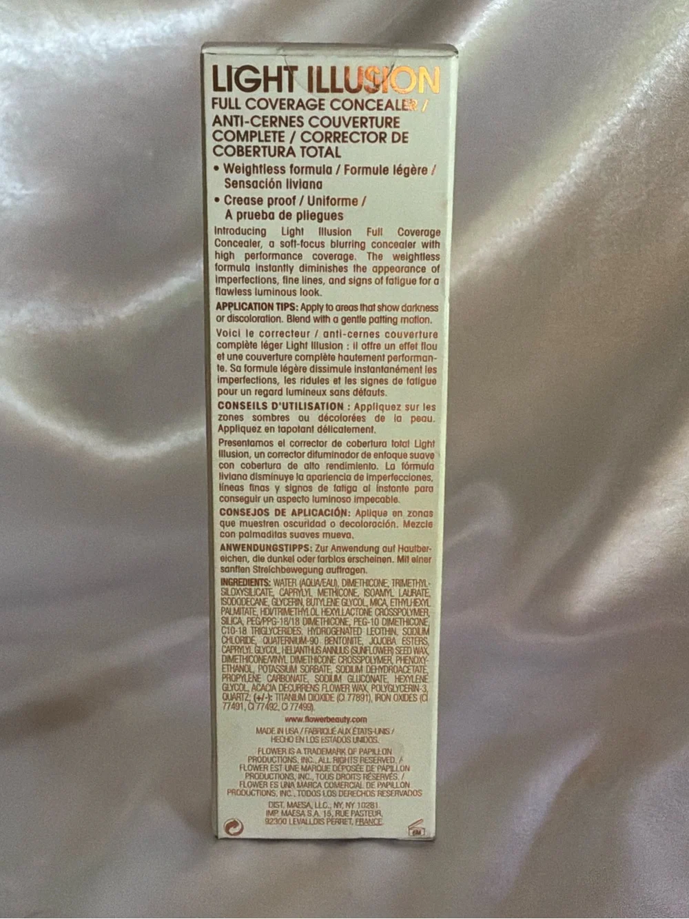 🌙✨🏷️ FLOWER Light Illusion Full Coverage Concealer - Ivory (0.5)